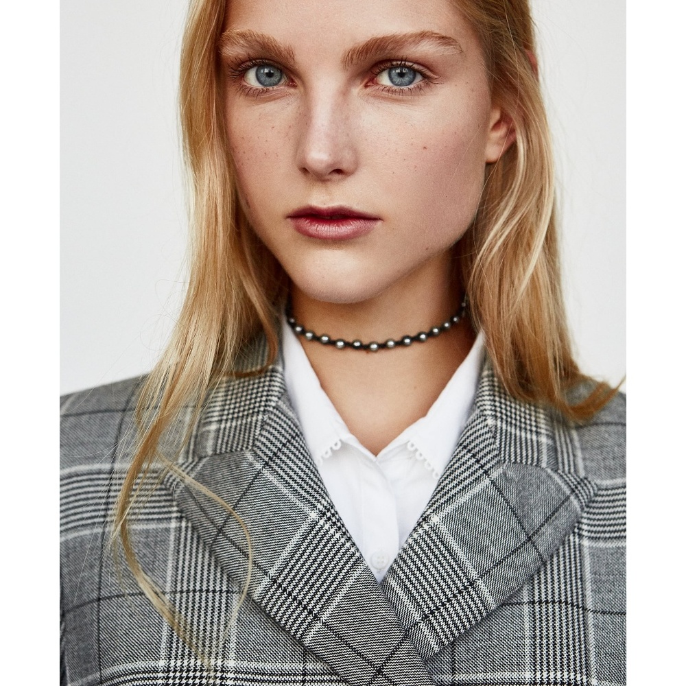 Zara Studio Wool Checked Blazer - Picture 4 of 7